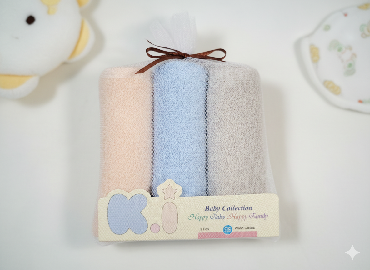 Baby Face Towels Gift Set - Set of 3 Face Towels