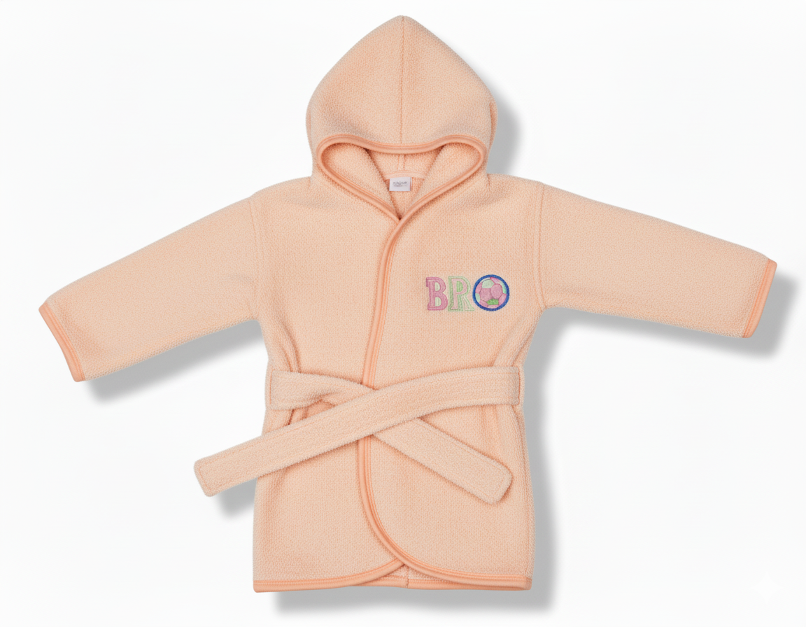 Cozy Hooded Baby Bath Robe - Soft & Absorbent Pink Terry Cloth