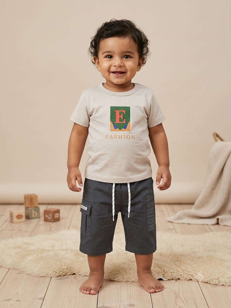 Baby Boy E-Fashion Dark Cargo Suit