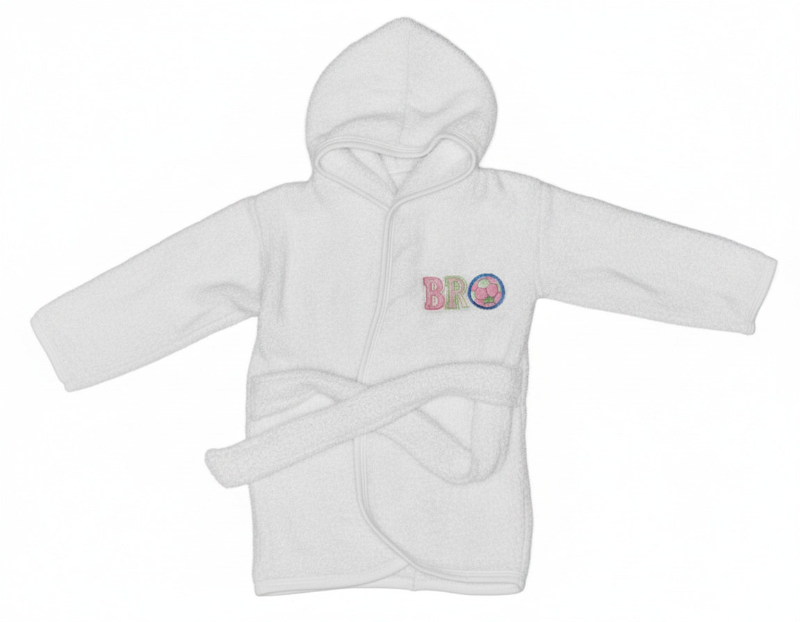 Cozy Hooded Baby Bath Robe - Soft & Absorbent Pink Terry Cloth