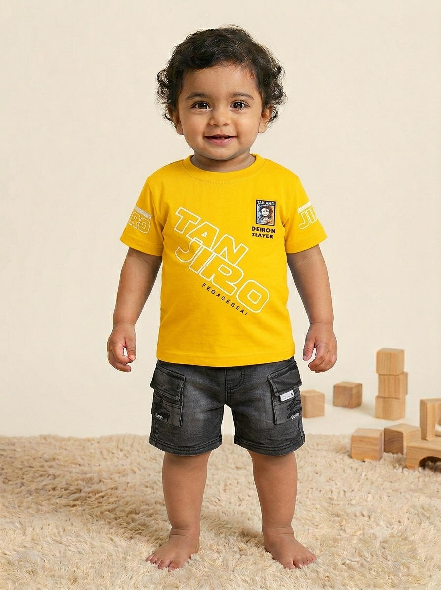 Baby Boy Tanjiro Demon Slayer Cargo Suit