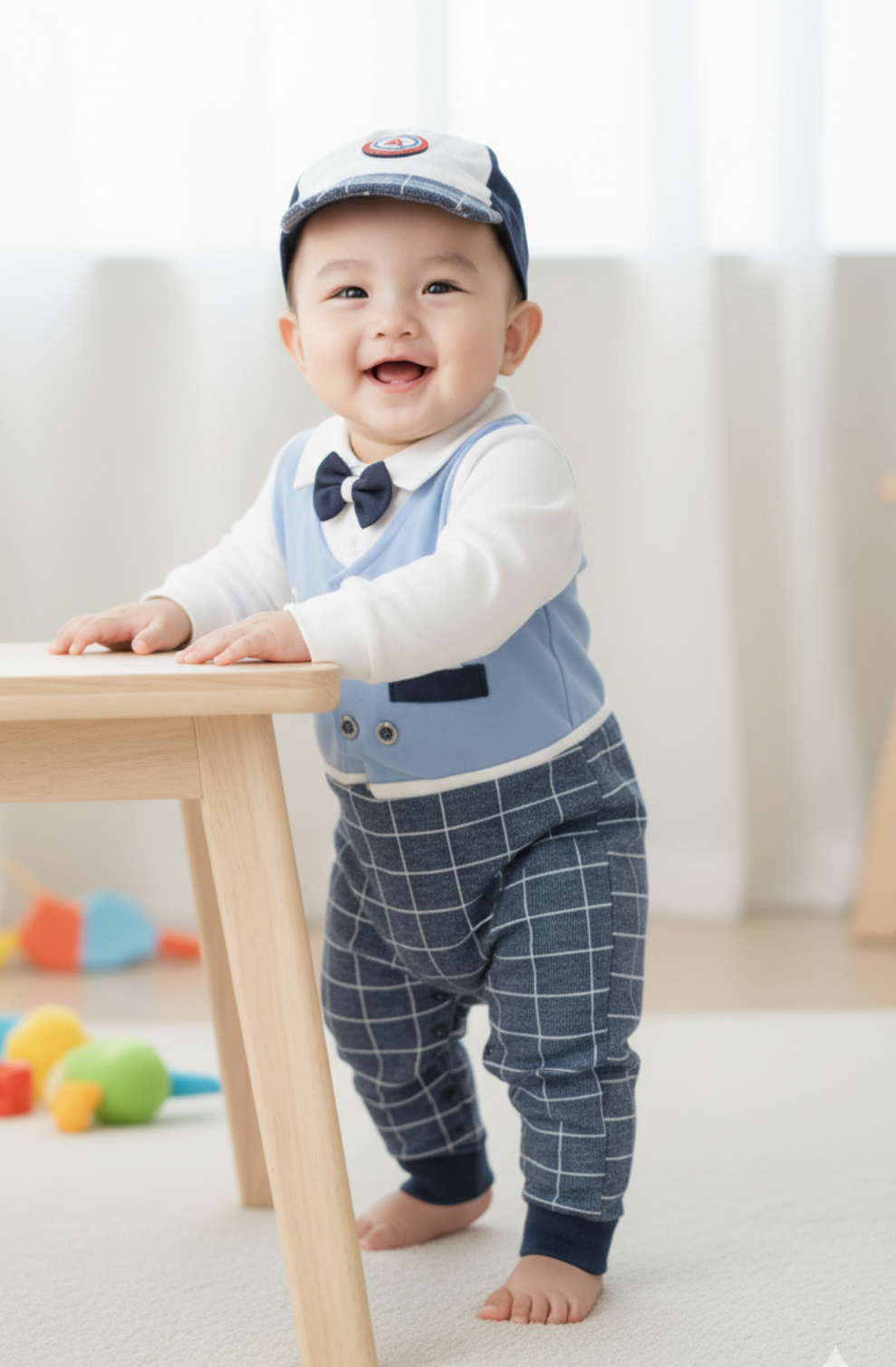 Little Gentleman - Romper With Cap
