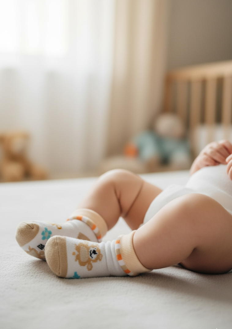 Adorable Newborn Baby Socks - 3 Pair Pack (0-12 Months