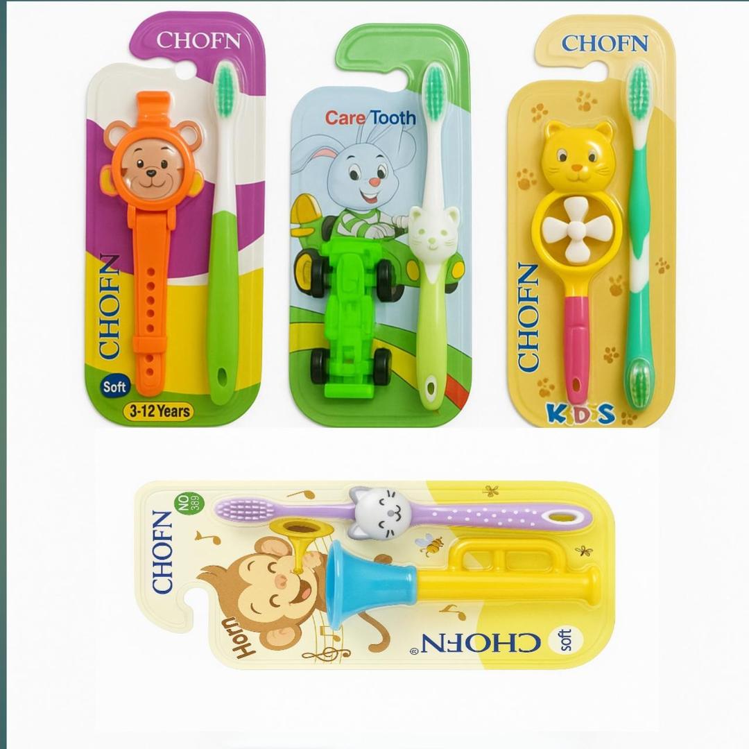 Multicolor Silicone Toothbrush - 1 Piece for Kids Age 3+