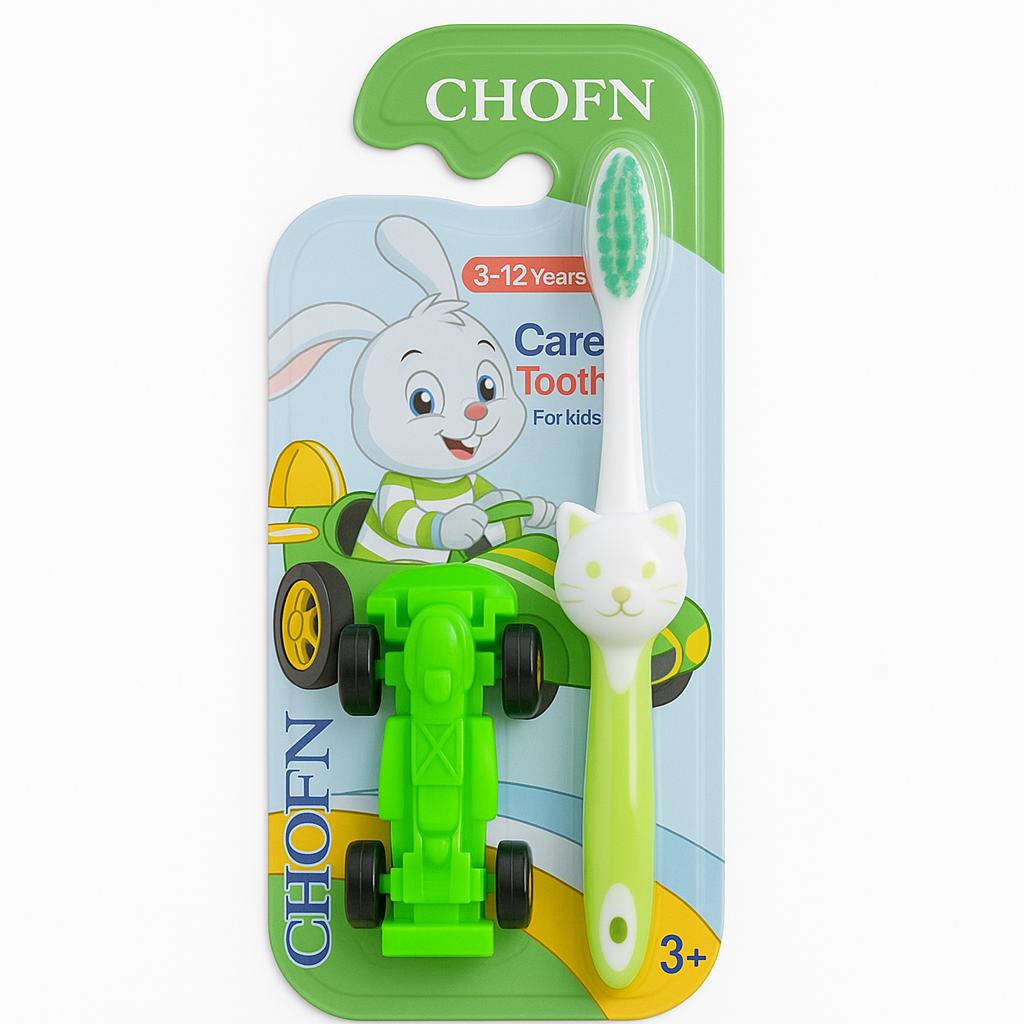 Multicolor Silicone Toothbrush - 1 Piece for Kids Age 3+
