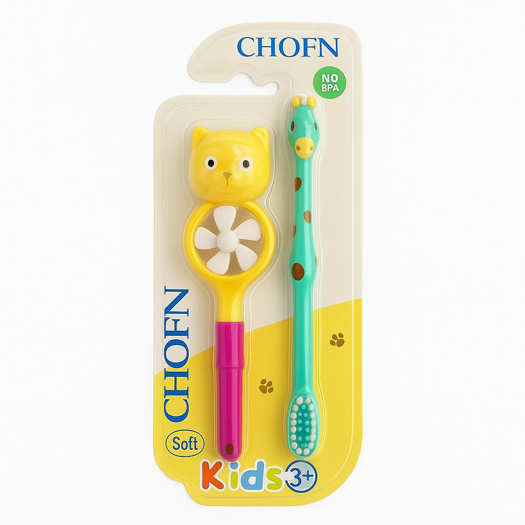 Multicolor Silicone Toothbrush - 1 Piece for Kids Age 3+