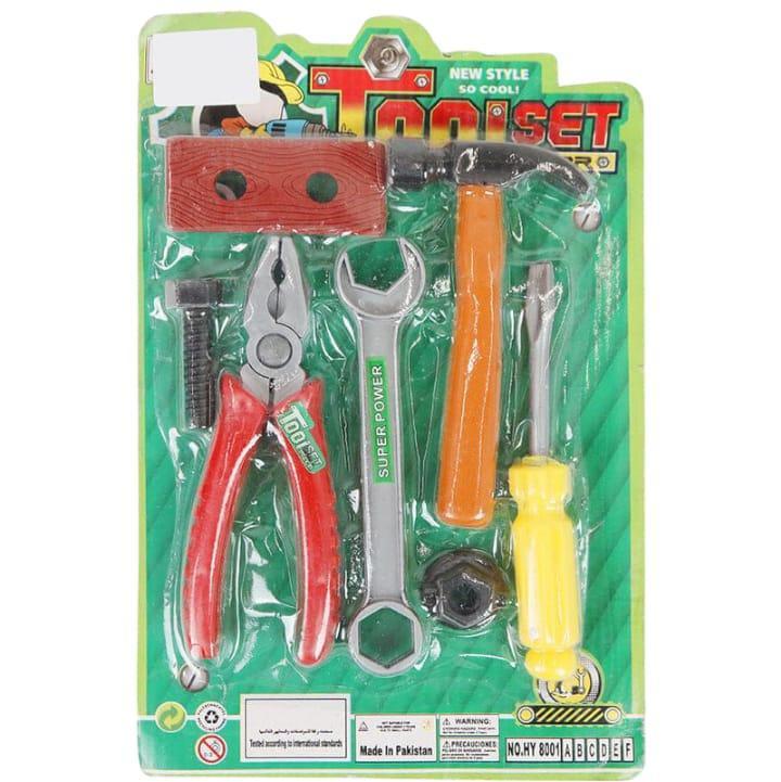 Multicolor Plastic Boy's Tools Toy Set - 7 Pcs Fun Playtime Ensemble