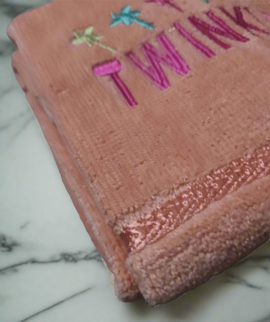 Adorable Embroidered Baby Bath Towel (26 inches x 15 inches)