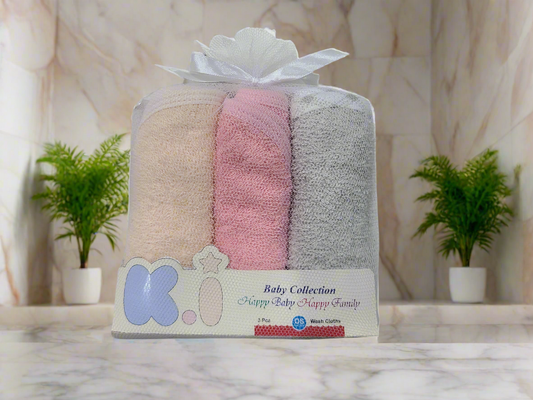 Baby Towel Gift Set - Set of 3 Face Towels