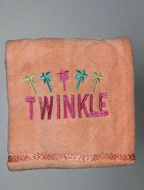 Adorable Embroidered Baby Bath Towel (26 inches x 15 inches)