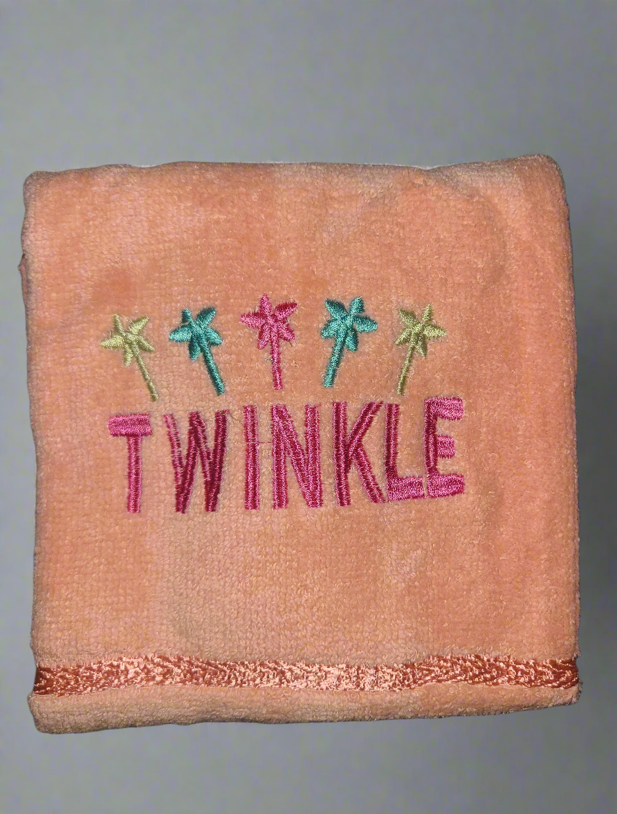Adorable Embroidered Baby Bath Towel (26 inches x 15 inches)