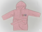 Cozy Hooded Baby Bath Robe - Soft & Absorbent Pink Terry Cloth